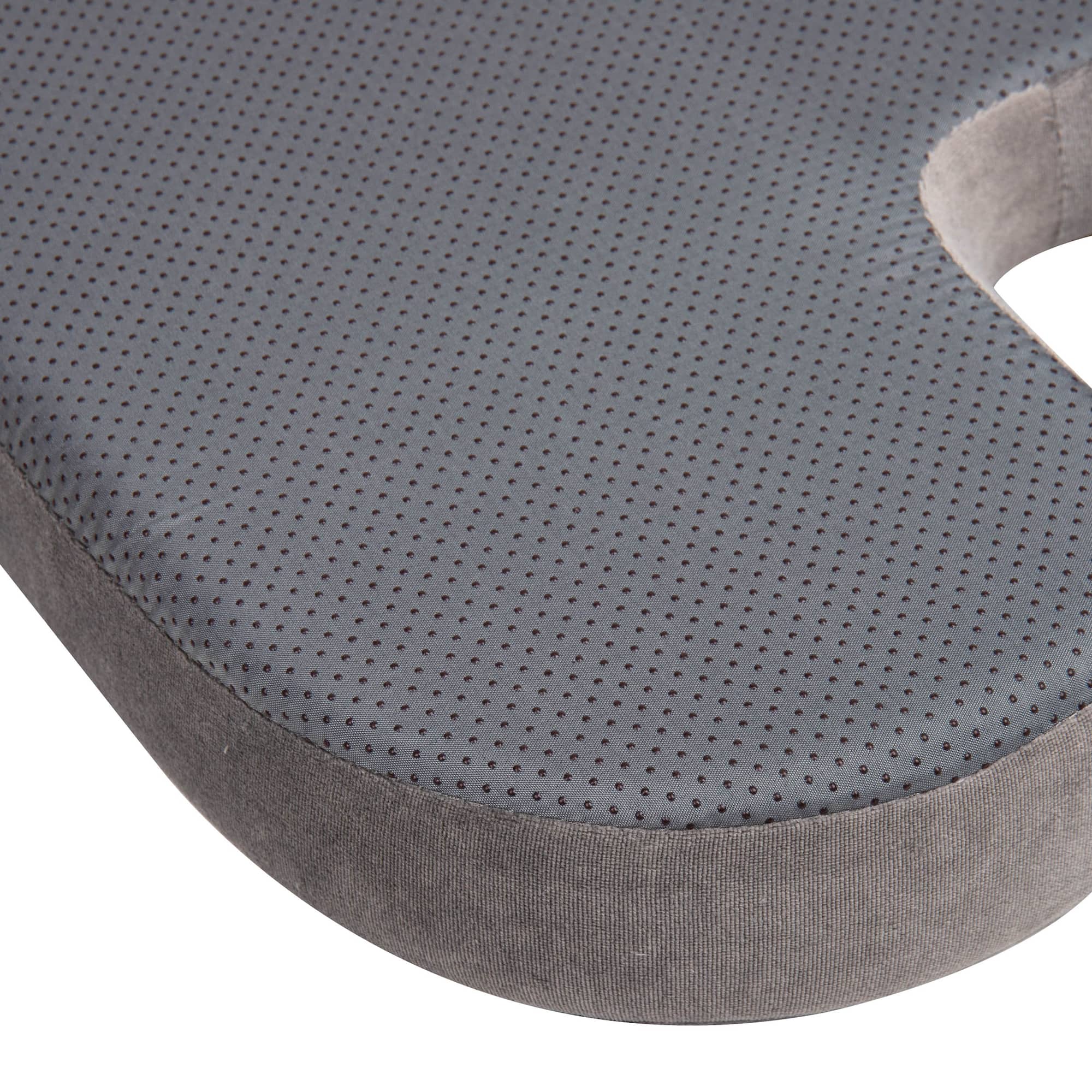 Mind Reader 18" Gray Back Relief Memory Foam Seat Cushion